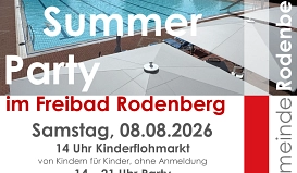 Endless Summer Party am 08.08.2026 im Freibad Rodenberg